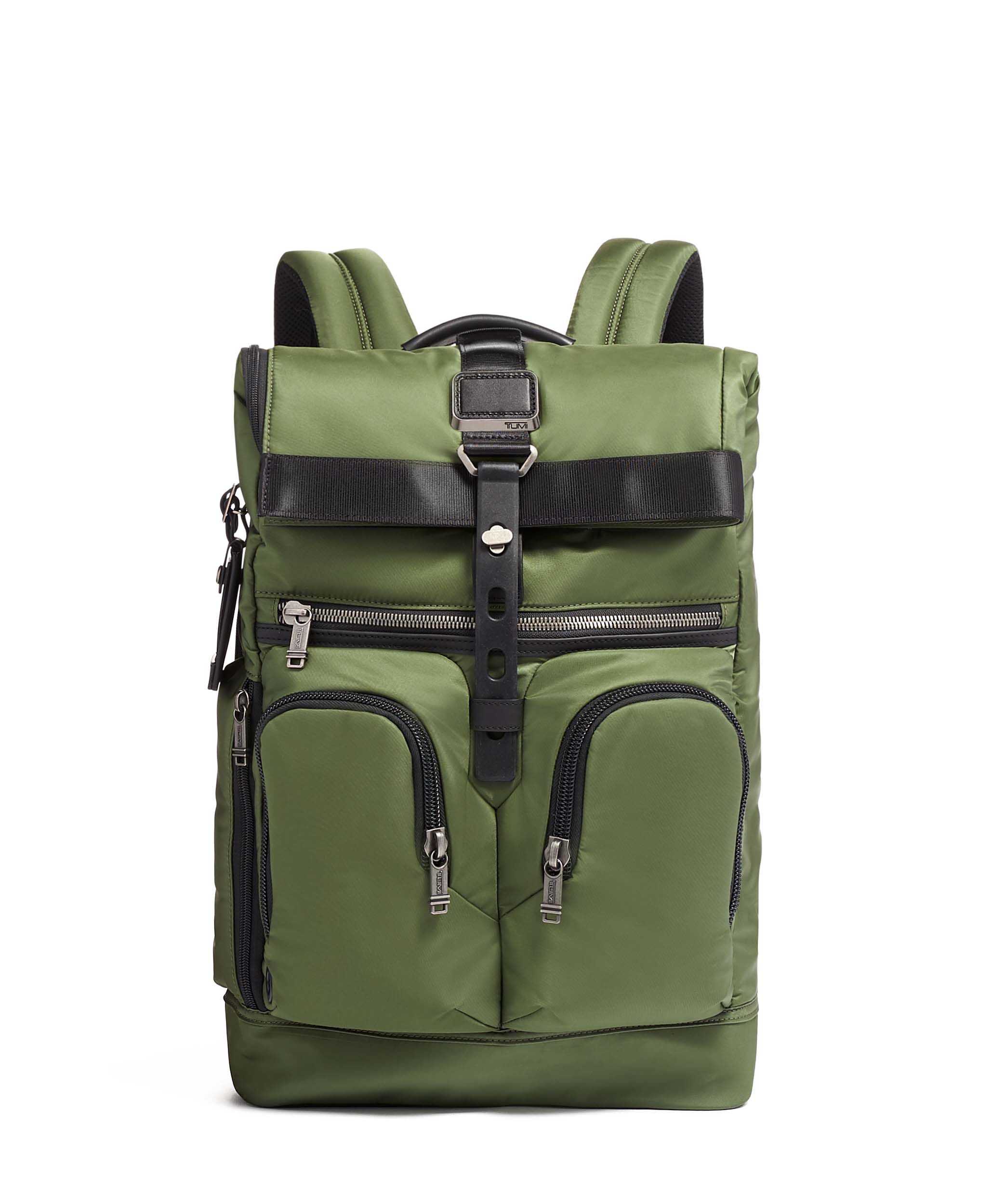 tumi olive green backpack