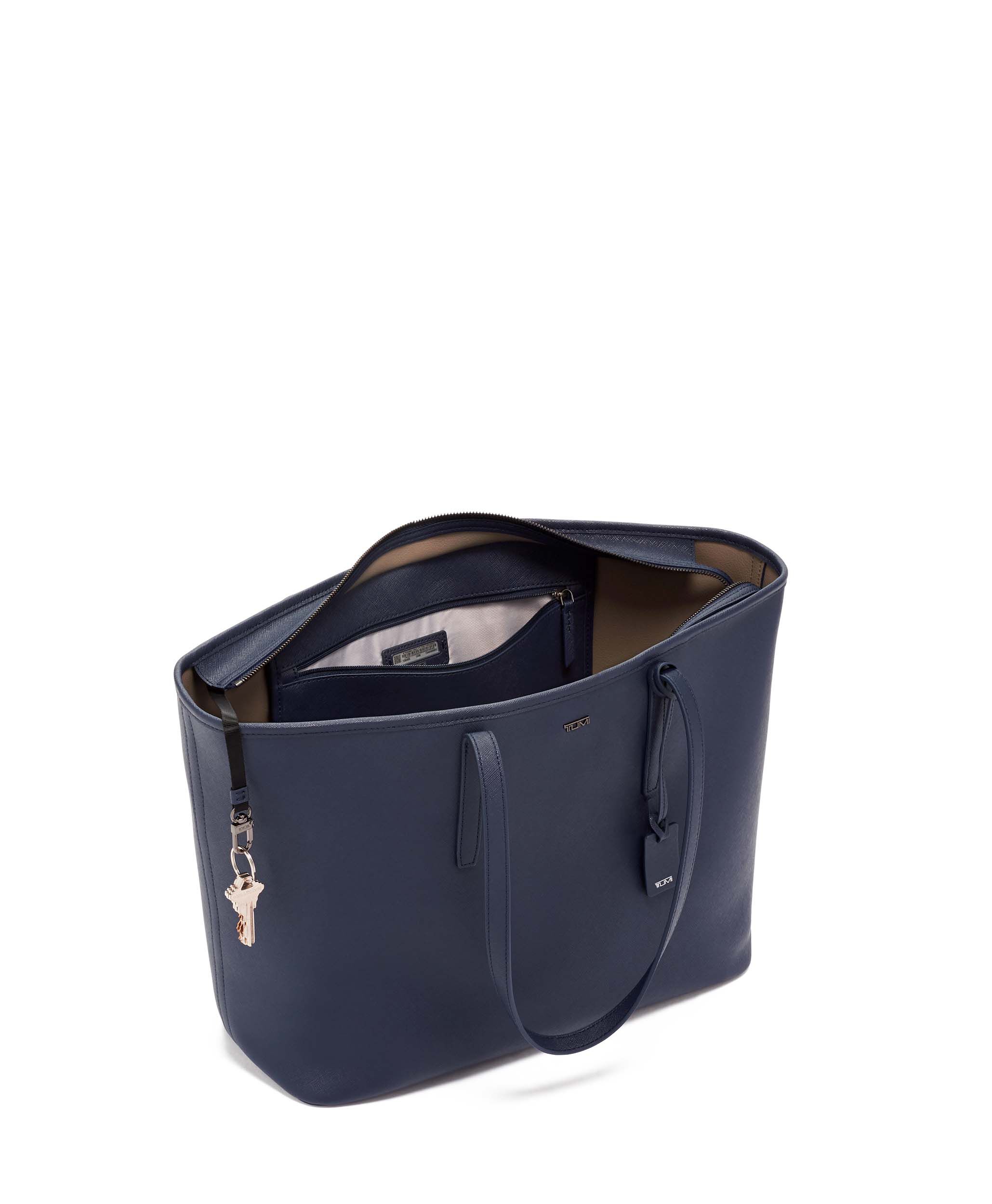 tumi leather shoulder bag