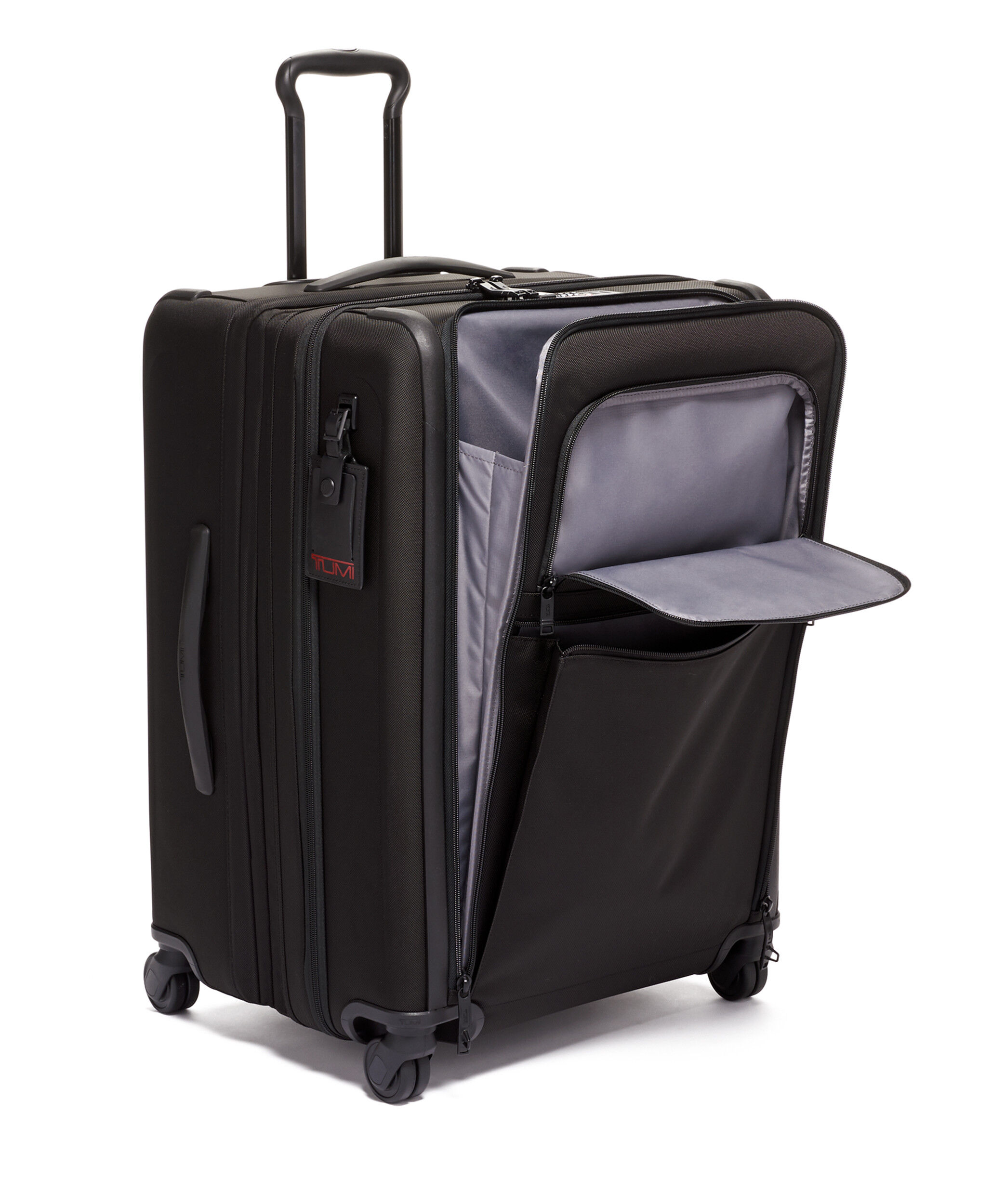 Alpha 3 Short Trip Expandable Checked Luggage 66 cm Black | TUMI
