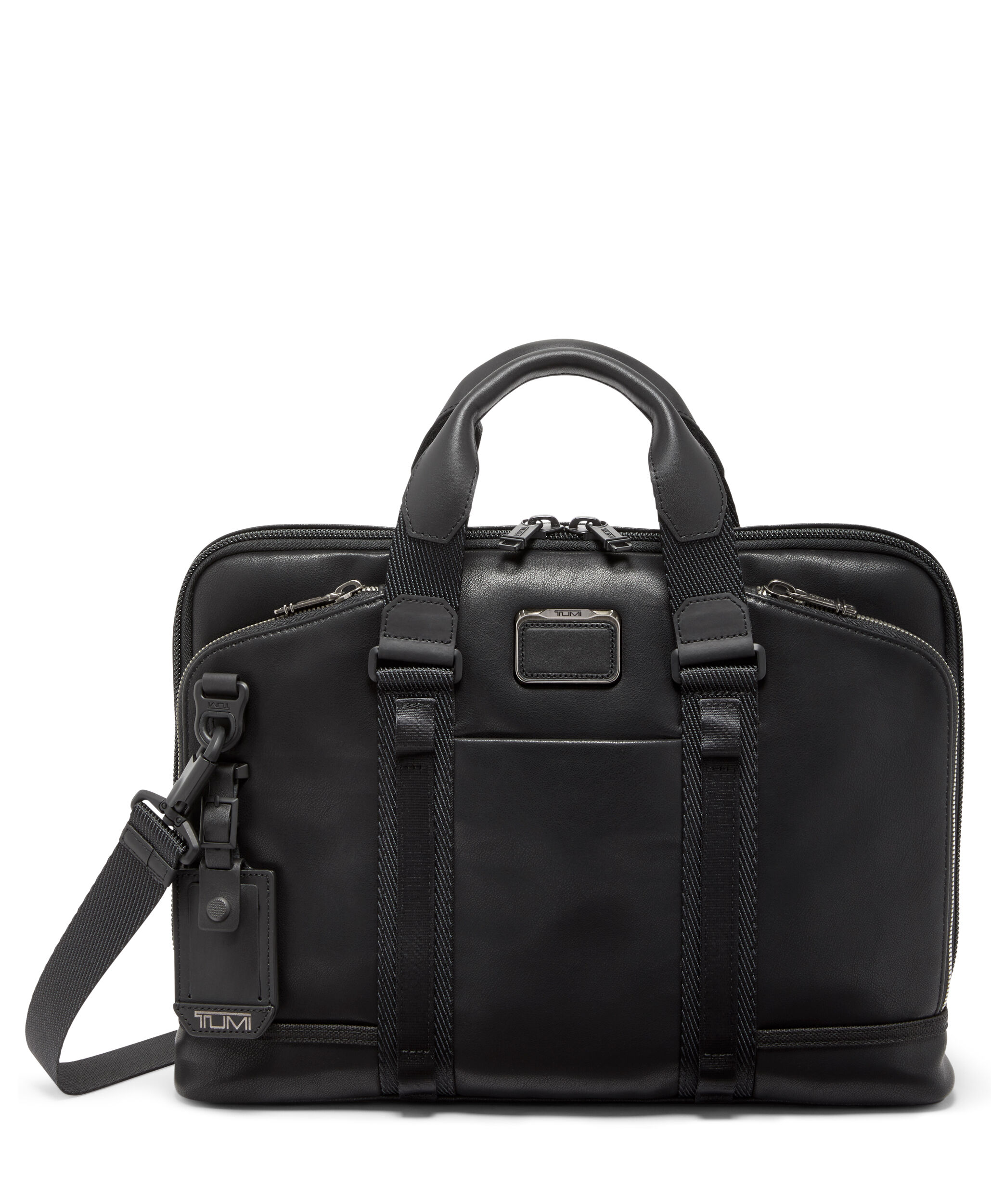 新品　TUMI VAVA ビジネスバッグ 黒/茶 レザー　BRAVO Alpha Bravo Academy Briefcase Black | TUMI Germany