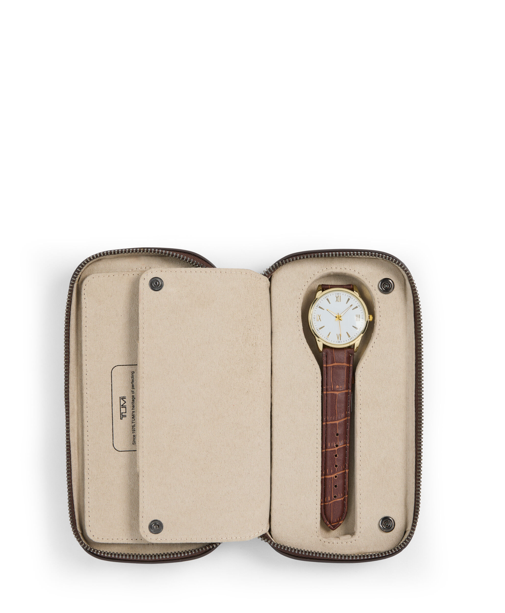 Nassau Travel Watch Case Cognac | TUMI